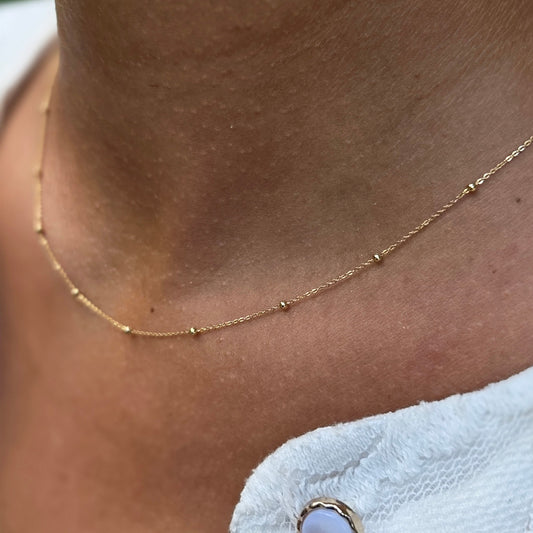 Chaîne en or 18 carats mailles Petite Boule - Atelier Paris | Médalhia
