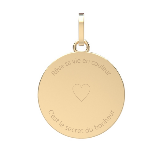 Médaille Matala - Médaille en or 18 carats personnalisable | Médalhia