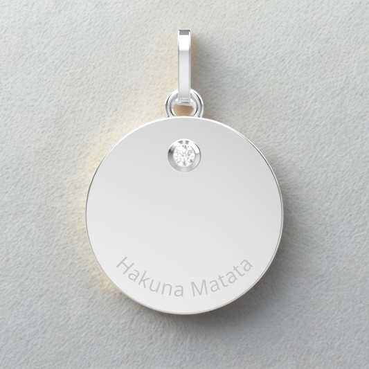 Nungwi - Médaille or 18 carats diamant sur-mesure | Médalhia