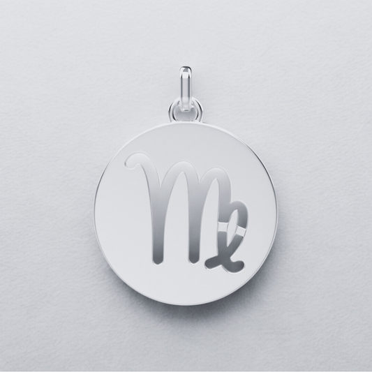 Médaille Vierge – Signe astrologique or 18 carats ajouré | Médalhia