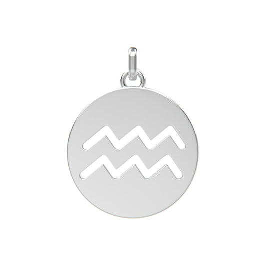 Médaille Verseau - Signe astrologique or 18 carats ajouré | Médalhia