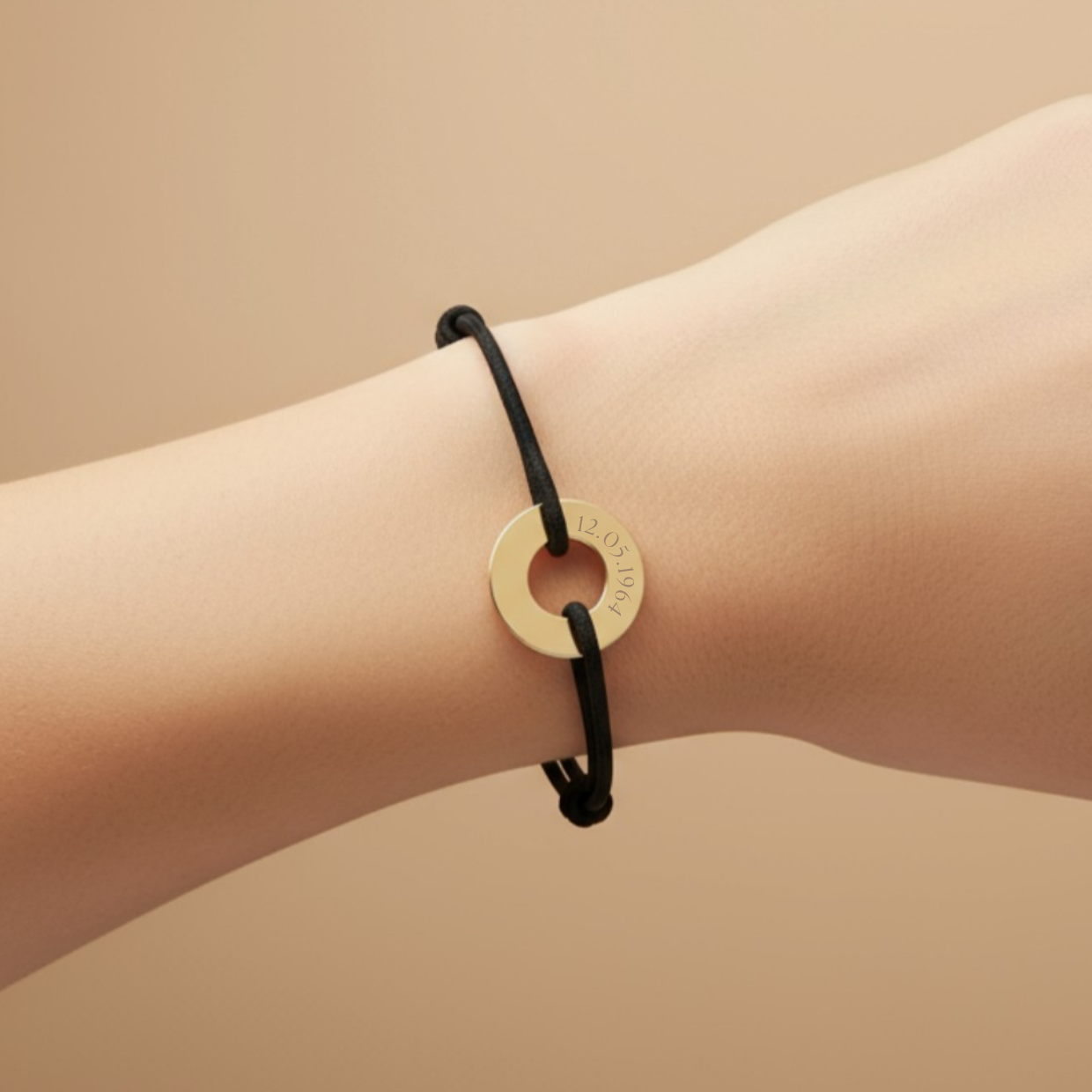 Bracelets Harmonie Noir personnalisés en or 18 carats