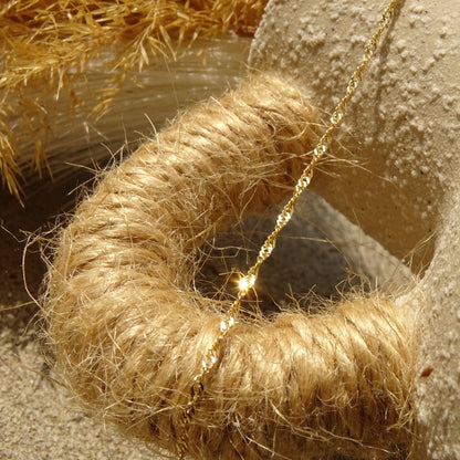 Chaîne en or 18 carats mailles Singapour - Atelier Paris | Médalhia