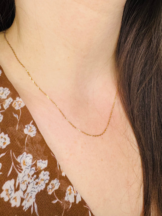 Chaîne en or 18 carats - Forçat diamantée