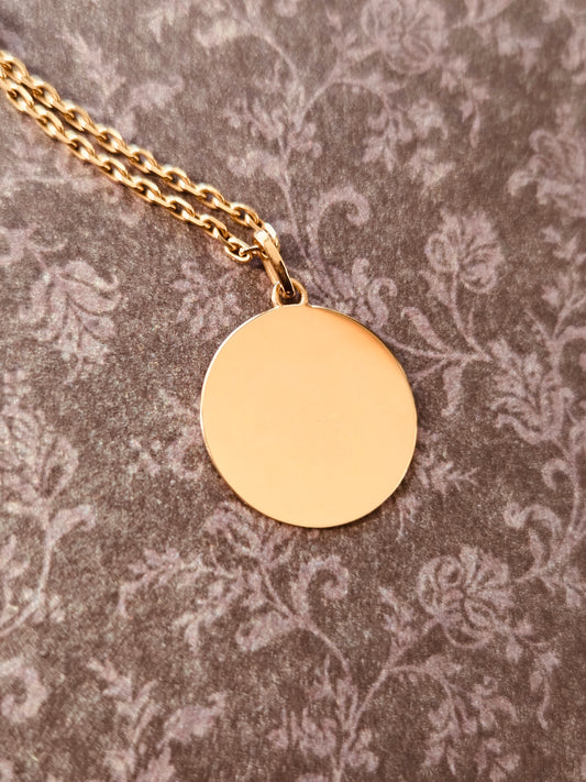 Médaille Matala - Médaille en or 18 carats personnalisable | Médalhia